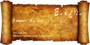 Emmer Éva névjegykártya