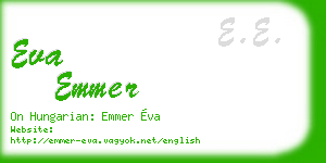 eva emmer business card